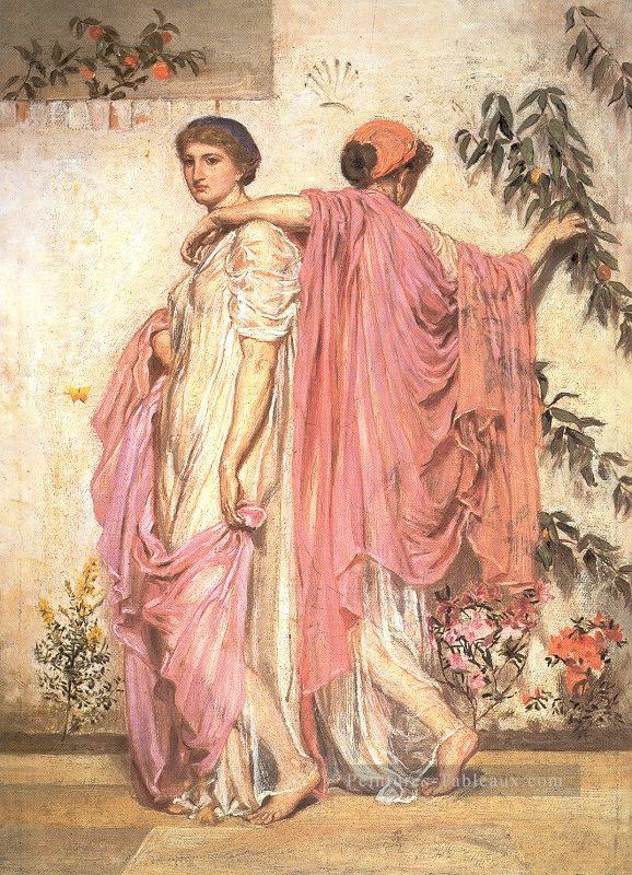 Figures d’abricots féminines Albert Joseph Moore Peintures à l'huile
